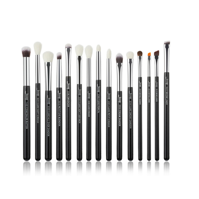 Jessup T177 Zestaw 15 Pędzli do Oczu Black/ Silver