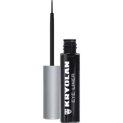Kryolan Eye Liner w Płynie z Pędzelkiem Black