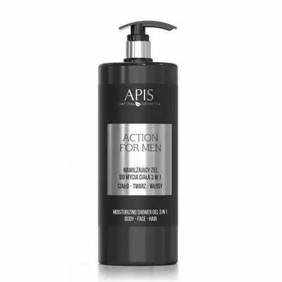 APIS Action For Men Nawilżający Żel do Mycia 3w1 1L