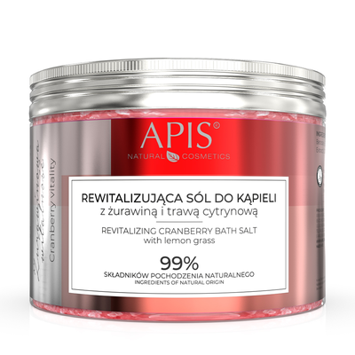APIS Rewitalizująca Sól do Kąpieli z Żurawiną 650g