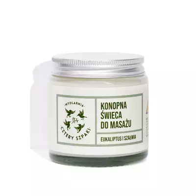 Mydlarnia Cztery Szpaki Konpna Świeca do Masażu Eukaliptus i Szałwia 120ml