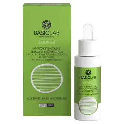 BasicLab Antyoksydacyjne Serum 15% Rozświetlenie i Wyciszenie 30ml
