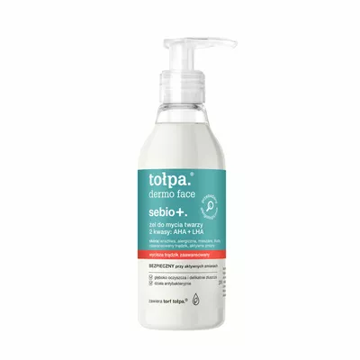 Tołpa Sebio+ Żel do Mycia Twarzy 2 Kwasy AHA+LHA 195ml