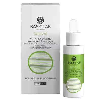 BasicLab Antyoksydacyjne Serum z Witaminą C 20% Rozświetlenie i Wyciszenie 30ml 