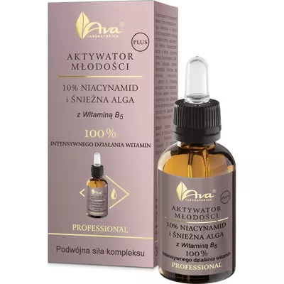 AVA Aktywator Młodości Serum 10% Niacynamid i Śnieżna Alga 30ml