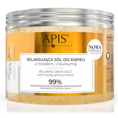 APIS Relaksująca Sól do Kąpieli Miód i Kurkuma 650g