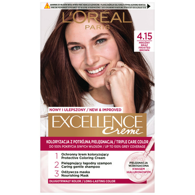 Loreal Excellence Creme Krem Koloryzujący Farba do Włosów 4.15 Mroźny Brąz