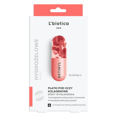L'biotica Kolagenowe Płatki pod Oczy Wygładzenie Zmarszczek 3x2 Sztuki