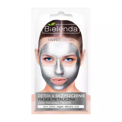 Bielenda SILVER DETOX Detoksykująca maska metaliczna do cery mieszanej i tłustej