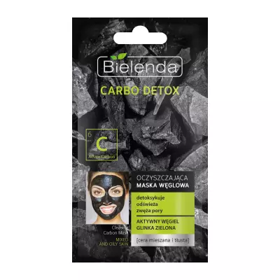 Bielenda CARBO DETOX Oczyszczająca maska węglowa do cery mieszanej i tłustej
