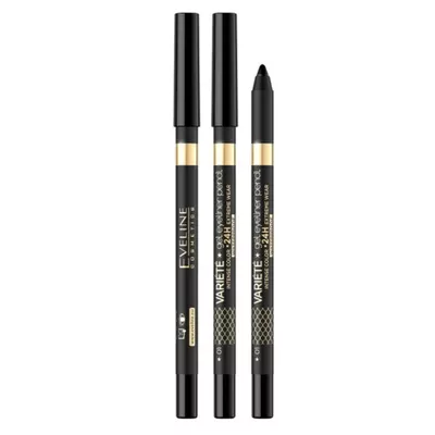 Eveline Variete Żelowa Kredka do Oczu 01 Pure Black