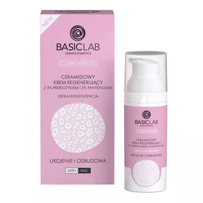 BasicLab Krem z Ceramidami Regenerujący Lekki 50ml