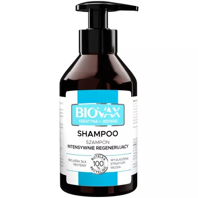 Biovax Keratyna+Jedwab Szampon Intensywnie Regenerujący 200ml