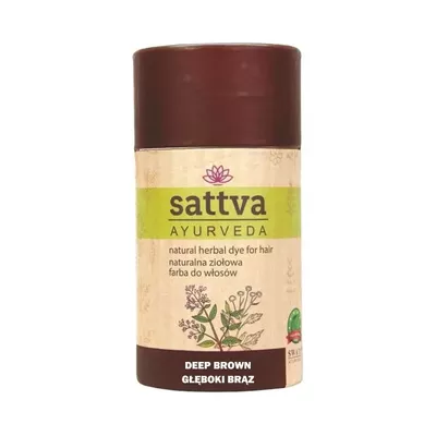 Sattva Naturalna Henna - Ziołowa Farba do Włosów Deep Brown 150g