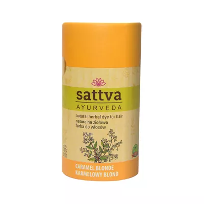 Sattva Naturalna Henna - Ziołowa Farba do Włosów Karmelowy Blond 150g