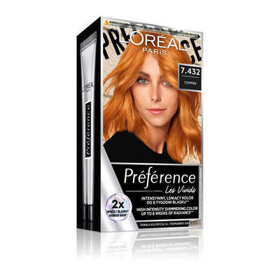 Loreal Preference Farba do Włosów Vivid Colors 7.432 Copper Santa Monica