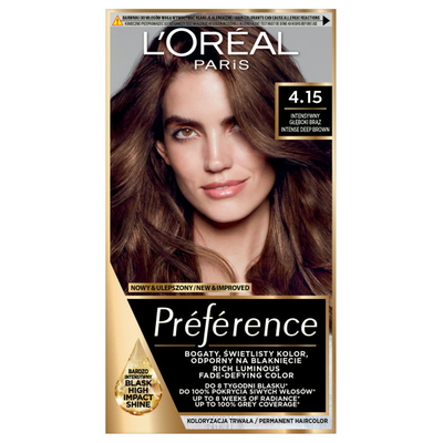 Loreal Preference Farba do Włosów 4.15 Caracas Intensywny Głęboki Brąz