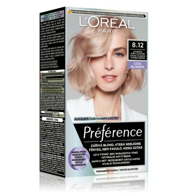 Loreal Preference Farba do Włosów Cool Blondes 8.12 Alaska Jasny Popielaty Beżowy Blond