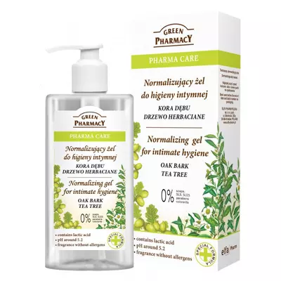 Green Pharmacy Normalizujący żel do higieny intymnej Kora Dębu i Drzewo Herbaciane