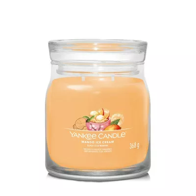 Yankee Candle Signature Świeca w Średnim Słoiku z Dwoma Knotami Mango Ice Cream