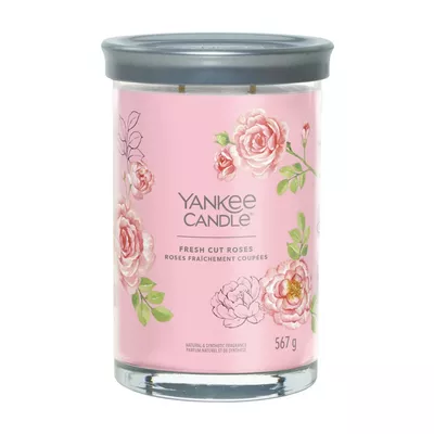 Yankee Candle Tumbler Świeca w Dużym Słoiku z Dwoma Knotami Fresh Cut Roses