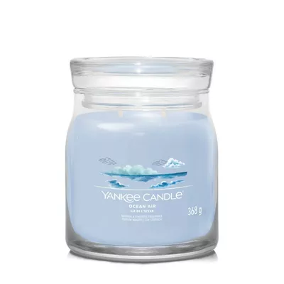 Yankee Candle Signature Świeca w Średnim Słoiku z Dwoma Knotami Ocean Air