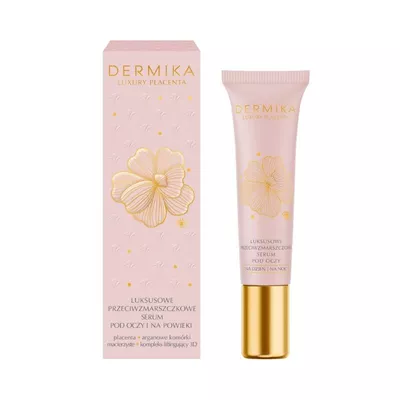 DERMIKA LUXURY PLACENTA przeciwzmarszczkowe serum pod oczy na dzień i na noc 15ml