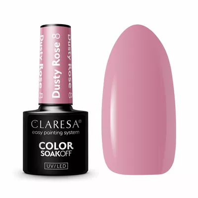 Claresa Lakier Hybrydowy Dusty Rose 8