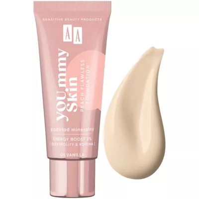AA YOU.mmy Skin Peach Flawless Podkład 01 Vanilla