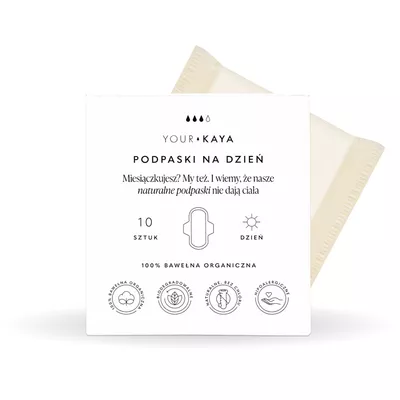 Your Kaya Organiczne Podpaski na Dzień 10 Sztuk