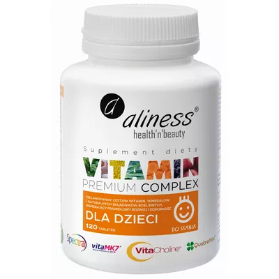 Aliness Vitamin Premium Complex dla Dzieci 120 Kapsułek
