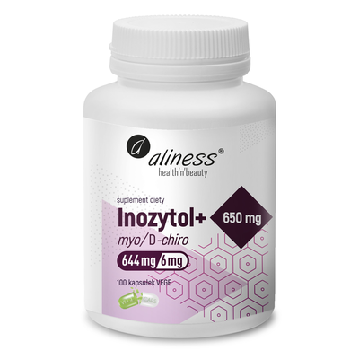 Aliness Inozytol + 650mg Suplement Diety 100 Kapsułek