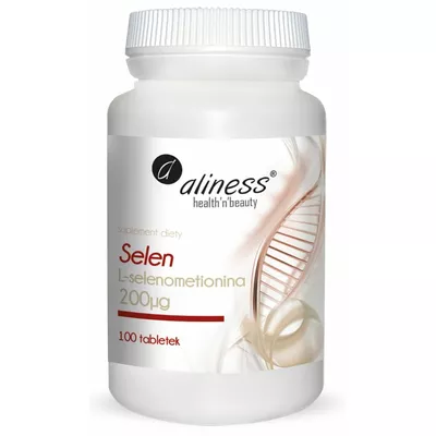 Aliness Selen L-Selenometionina Suplement Diety 100 Kapsułek