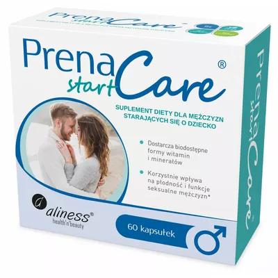 Aliness PrenaCare Start Suplement Diety dla Mężczyzn Starających się o Dziecko 60 Kapsułek