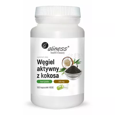 Aliness Węgiel Aktywny z Kokosa Suplement Diety 100 Kapsułek
