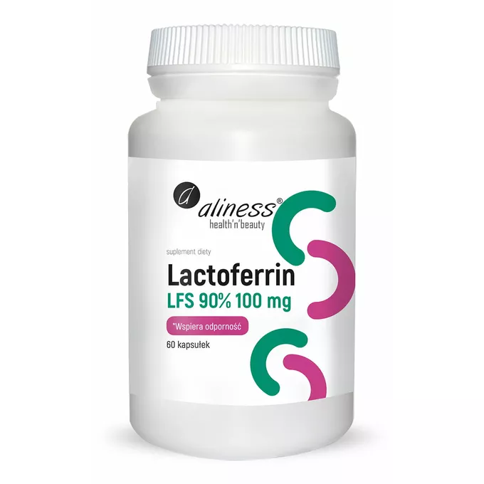 Aliness Lactoferrin LFS 90% 100mg Suplement Diety 60 Kapsułek