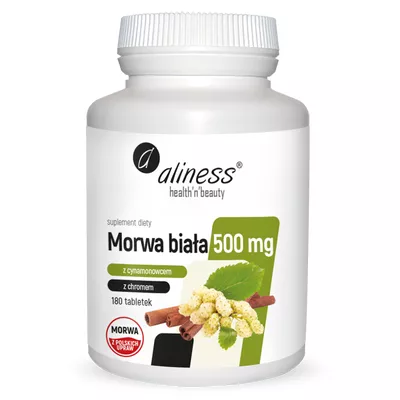 Aliness Morwa Biała 500mg 180 Kapsułek