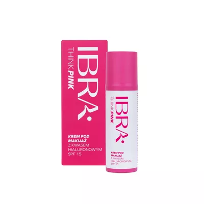 IBRA Makeup Think Pink Krem pod Makijaż z Kwasem Hialuronowym SPF15 50ml