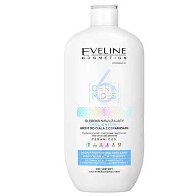 Eveline 6 Ceramides Głęboko Nawilżający Emolientowy Krem do Ciała 350ml