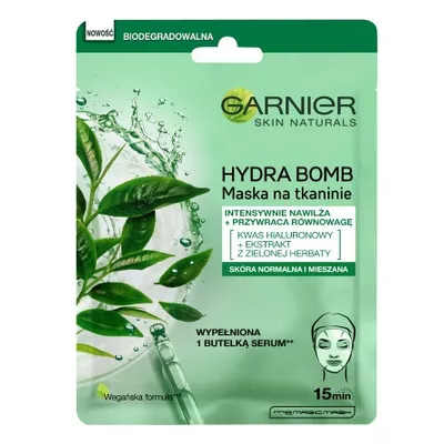 Garnier Maska w Płacie Hydra Bomb Zielona Herbata