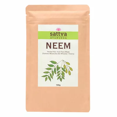 Sattva Neem Ziołowa Maseczka do Włosów i Twarzy 100g