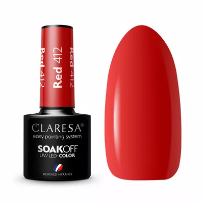 Claresa Lakier Hybrydowy Red 412