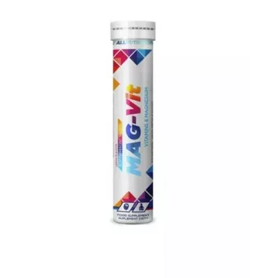 ALLNUTRITION Mag-Vit Suplement Magnez 20 Tabletek Musujących