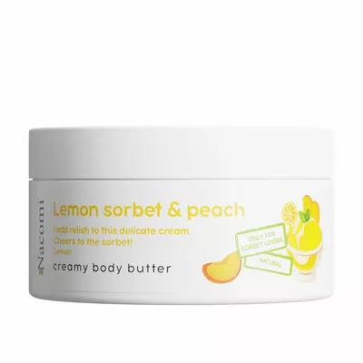 Nacomi Kremowe Masło do Ciała Brzoskwiniowy Sorbet z Cytryną 100ml