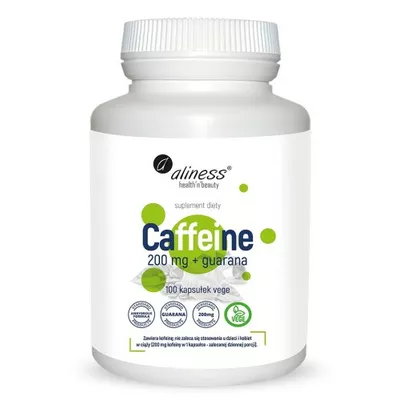 Aliness Caffeine 200mg z Guaraną 100 Vege Kapsułek