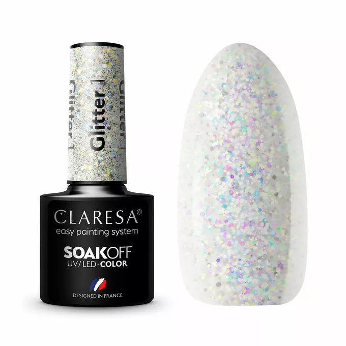 Claresa Lakier Hybrydowy Glitter 1
