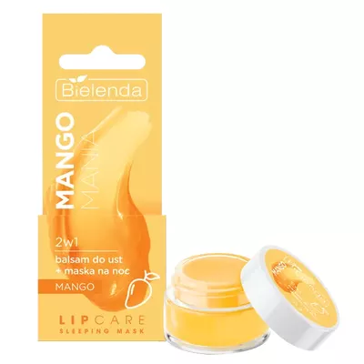 Bielenda Lip Care Sleeping Mask Mango Mania 2w1 Balsam do Ust + Maska na Noc