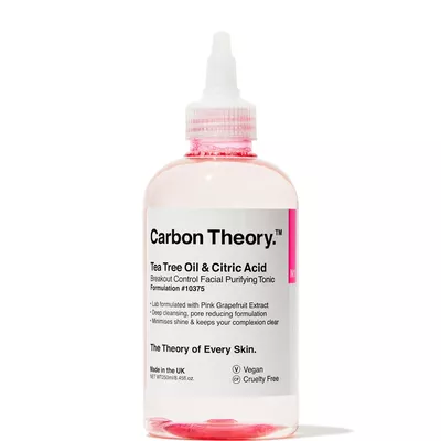 Carbon Theory Tea Tree Oil &amp; Citric Acid Oczyszczający Tonik do Twarzy 250ml
