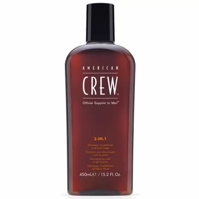 American Crew 3 in 1 Szampon, Odżywka i Żel pod Prysznic dla Mężczyzn 450ml