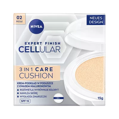 NIVEA Cellular Expert Finish 3w1 Cushion Krem-Podkład w Poduszce kolor Naturalny 15ml